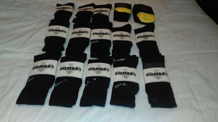 13 pairs of man's bombas blue dress socks