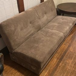 Suede Couch Futon 