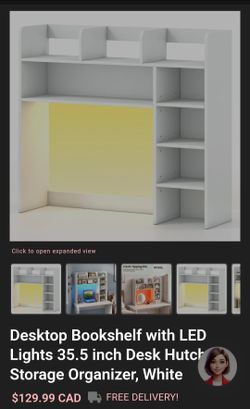 Bookshelf for desk