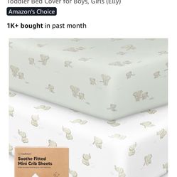 2-Pack Mini Crib Sheets Fitted - 38x26Pack N Play Sheets for Pack and Play Mattress