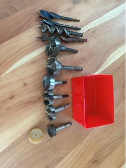 Wood Boring Drill Bit Lot – Auger, Forstner & Spade Bits