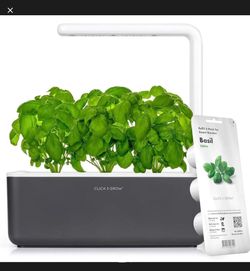 Click & Grow Indoor Herb Garden Kit with Grow Light | Smart Garden for Home Kitchen Windowsill | Easier Than Hydroponics Growing System | Vegetable Ga
