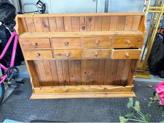 Real wood wall storage with cubbies