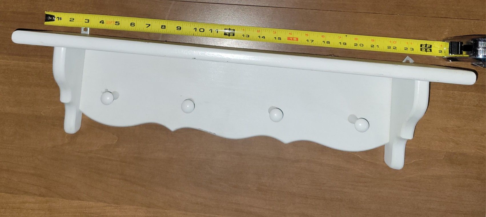 Mary's Creative Craft Wooden Wall Shelf wood peg hook