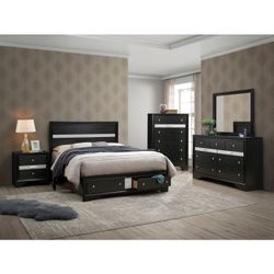 Upgrade your bedroom in style with this 5-Piece Modern Bedroom Set from Alex Furniture & Mattress!