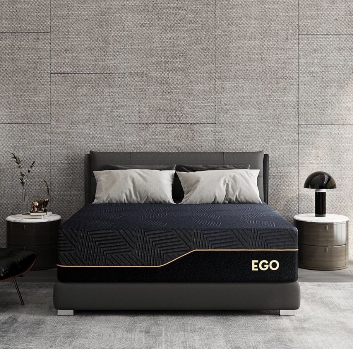 Firm King Size Mattress, 14 Inch Memory Foam Mattress. Cooling Knit Fabric Cover, Copper Memory Foam, Made in The USA of US Foam, CertiPUR-US