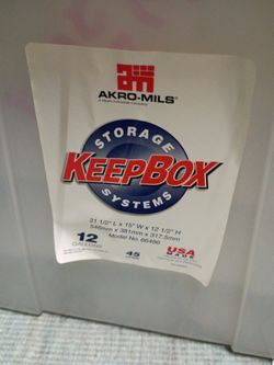 12 Gal Storage Clear Plastic Containers