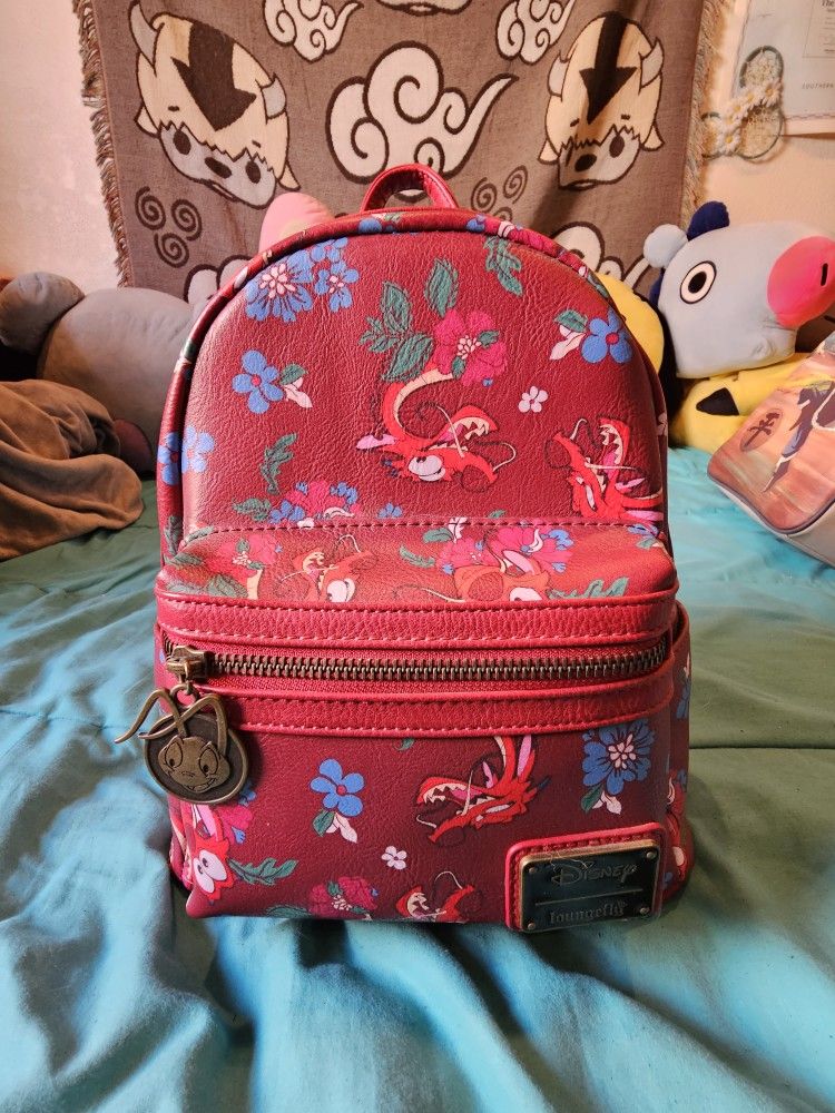 Mushu Floral Mini  Loungefly Backpack 