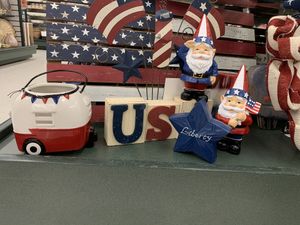Photo Patriotic pull trailer tea light ! Planter