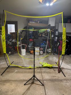Athletic Baseball Softball Pitching Net with Batting Tee