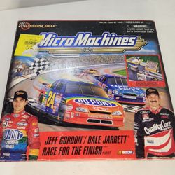 Vintage Micro Machines Winner's Jeff Gordon Dale Jarrett Race The Finish Nascar
