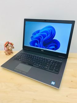 Dell i7 9th Gen vPro 17.3” Full HD laptop workstation / Windows 11 Pro / Camera / SSD 512GB / RAM 32GB / NVIDIA 6GB / Bluetooth / Charger / Backlit