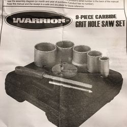 Warrior 9 Piece Carbide Grit Hole Saw Set