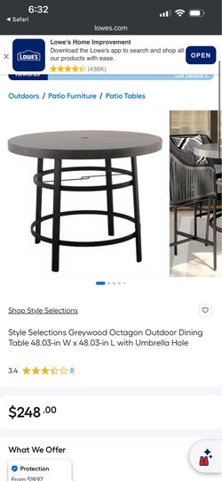 Outdoor dining table