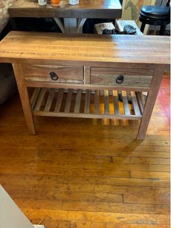 Rustic, solid wood console table