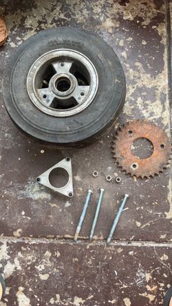 Mini bike rear wheel setup