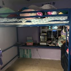 Queen Loft Bed w/ Desk