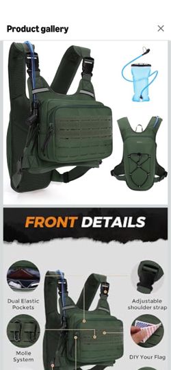 Tactical Running Vest with 2L Water Bladder