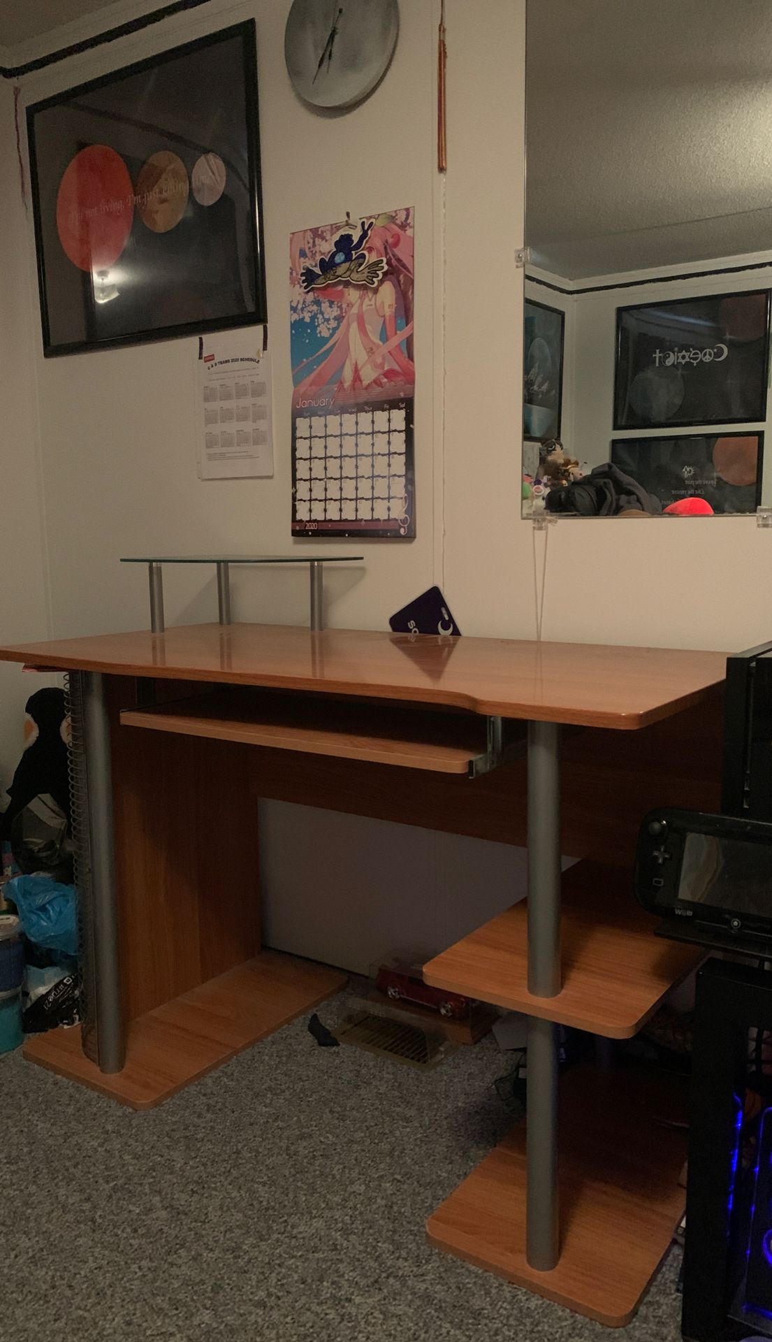 Wooden Computer Desk and Chair