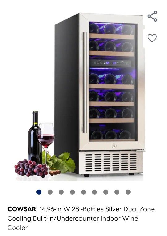 Cowsar 15in, Wine Cooler With 28 Bottle Capacity