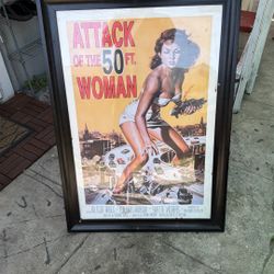 Attack Of The 50fy Woman 24x36 Poster With Frame 