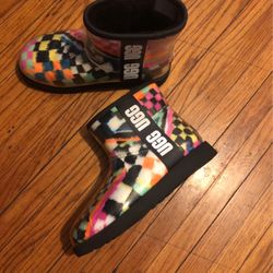 Multicolor Fur Inside Ugg Boots Size 6