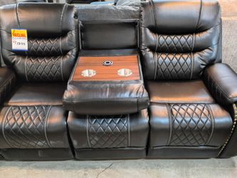 Starwood reclining sofa with wireless charger