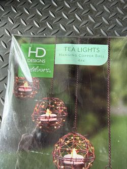 New- outdoor / indoor copper ball tea lights - 3 sets of 4