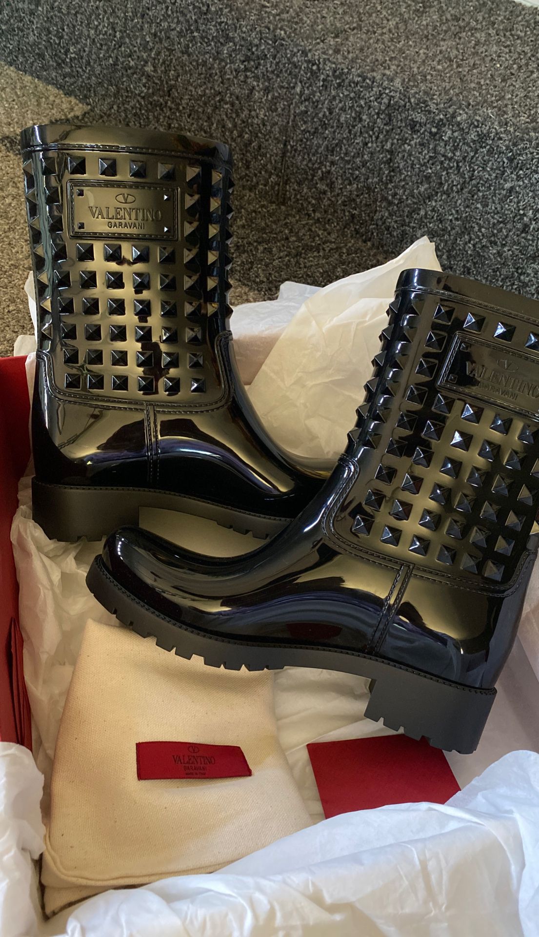 Valentino Rockstud Rain Boots size 39