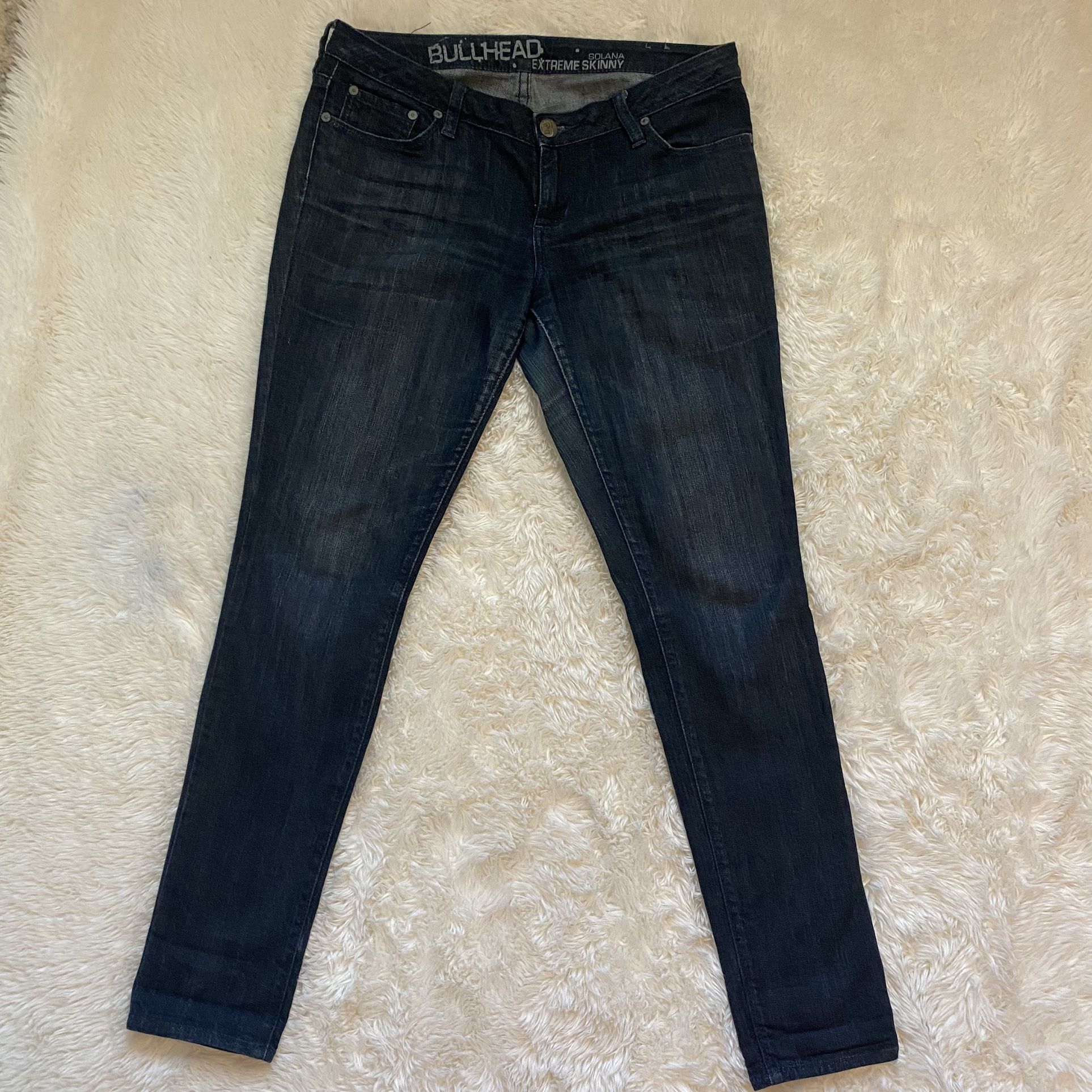 Bullhead Solana Extreme Skinny 9R Dark Blue Jeans