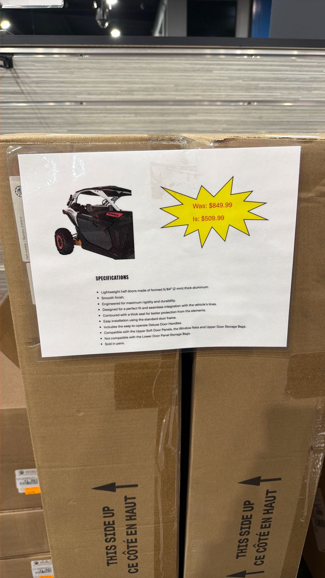 Aluminum Half Doors Can-Am Maverick X3