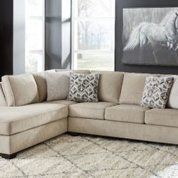 DECELLE-PUTTY-LEFT ARM FACING CORNER CHAISE 2 PC SECTIONAL