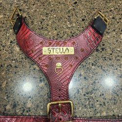 Custom Alligator Skin Dog Harness 