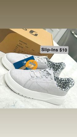 NEW Women’s Hands-Free Slip-In Platform Sneakers Breathable Comfortable Casual Shoes [Iron Grey] Size 8