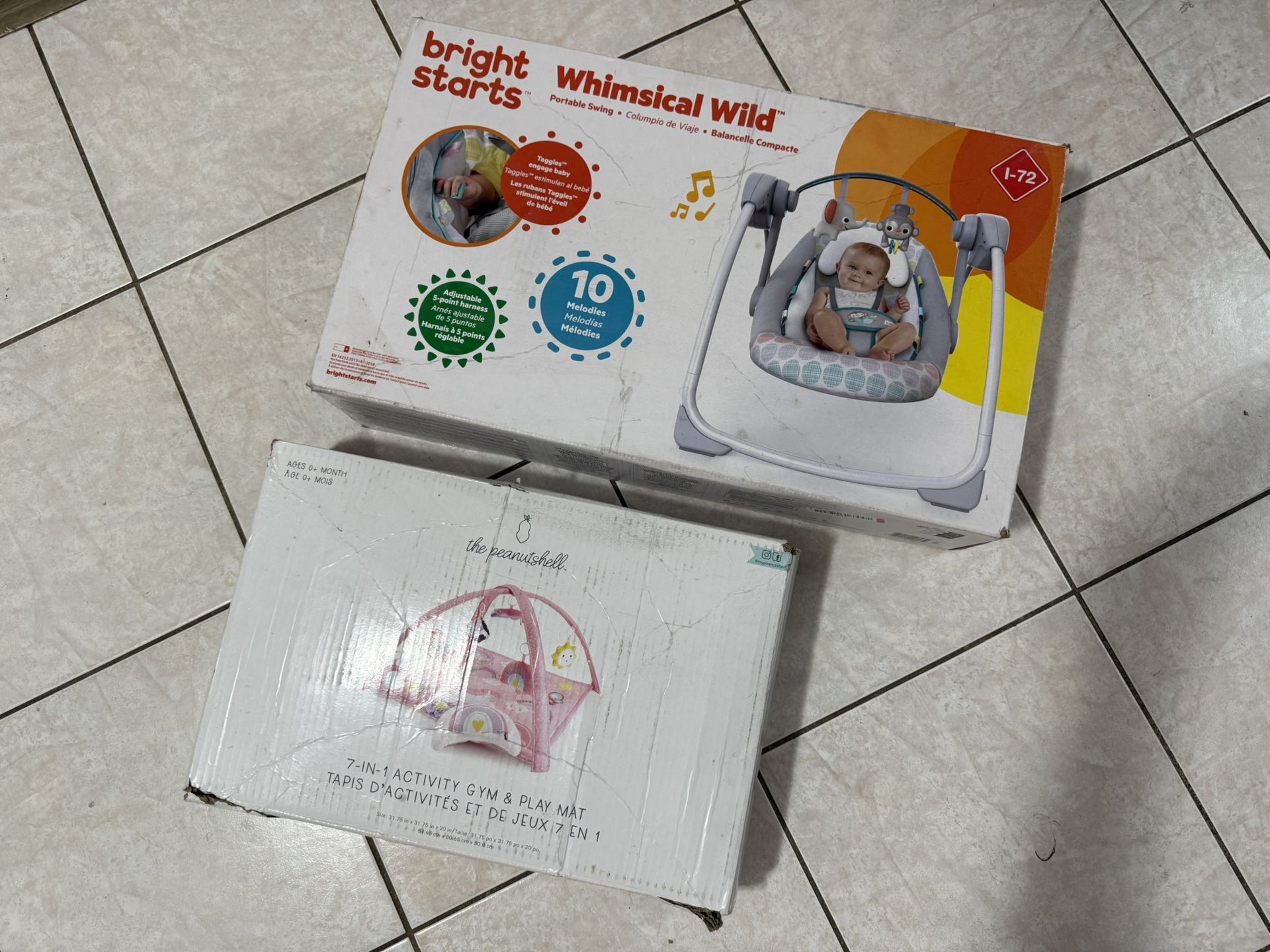 Brand New In Box Portable Swing & Baby Playmat $60for Both