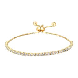 18K GOLD PLATED STAINLESS STEEL "TENNIS" BRACELET