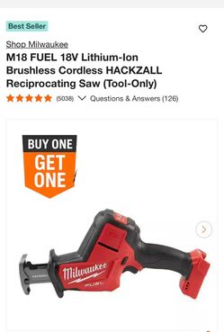 Shop Milwaukee M18 FUEL 18V Lithium-Ion Brushless Cordless HACKZALL Reciprocating Saw (Tool-Only)