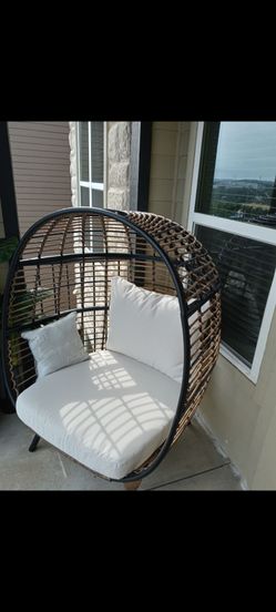 At Home Tracey Boyd Egg Chair Metal/Wood
