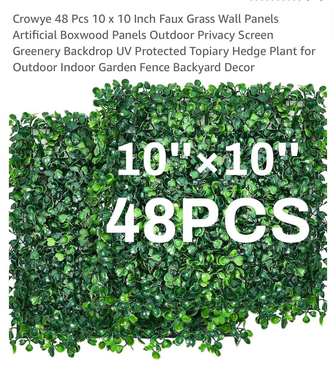 10x10 Faux Grass Wall