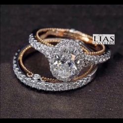 New 18k Gold Wedding Ring Set 