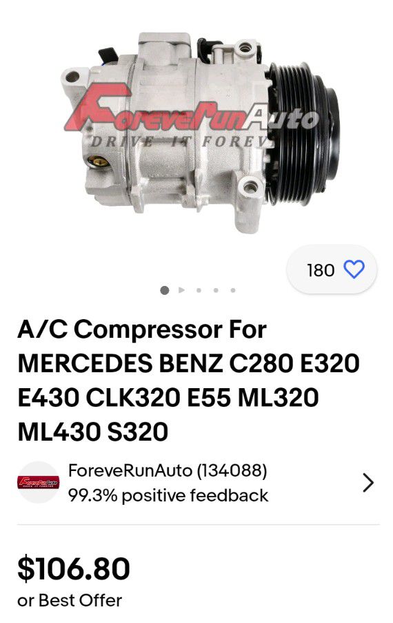 A/C Compressor for 2001 Mercedes 