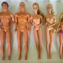 Vintage Barbie/Ken Doll Lot of 5