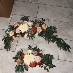 Ling’s Moments 2pc Fall Wedding Welcome Sign Flowers