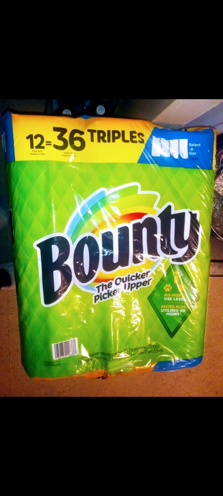 Bounty Paper Towels 12 Triple Roll 
