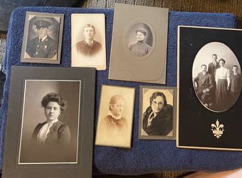 Antique Cabinet Card & Portrait Photo Collection c. 1895–1940