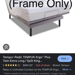 XL Twin bed frame Adjustable with control(Tempur-pedict brand)