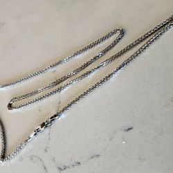 14K White Gold 2.0mm Wheat Chain ◇ ITALY | 20" ◇ 6.0g