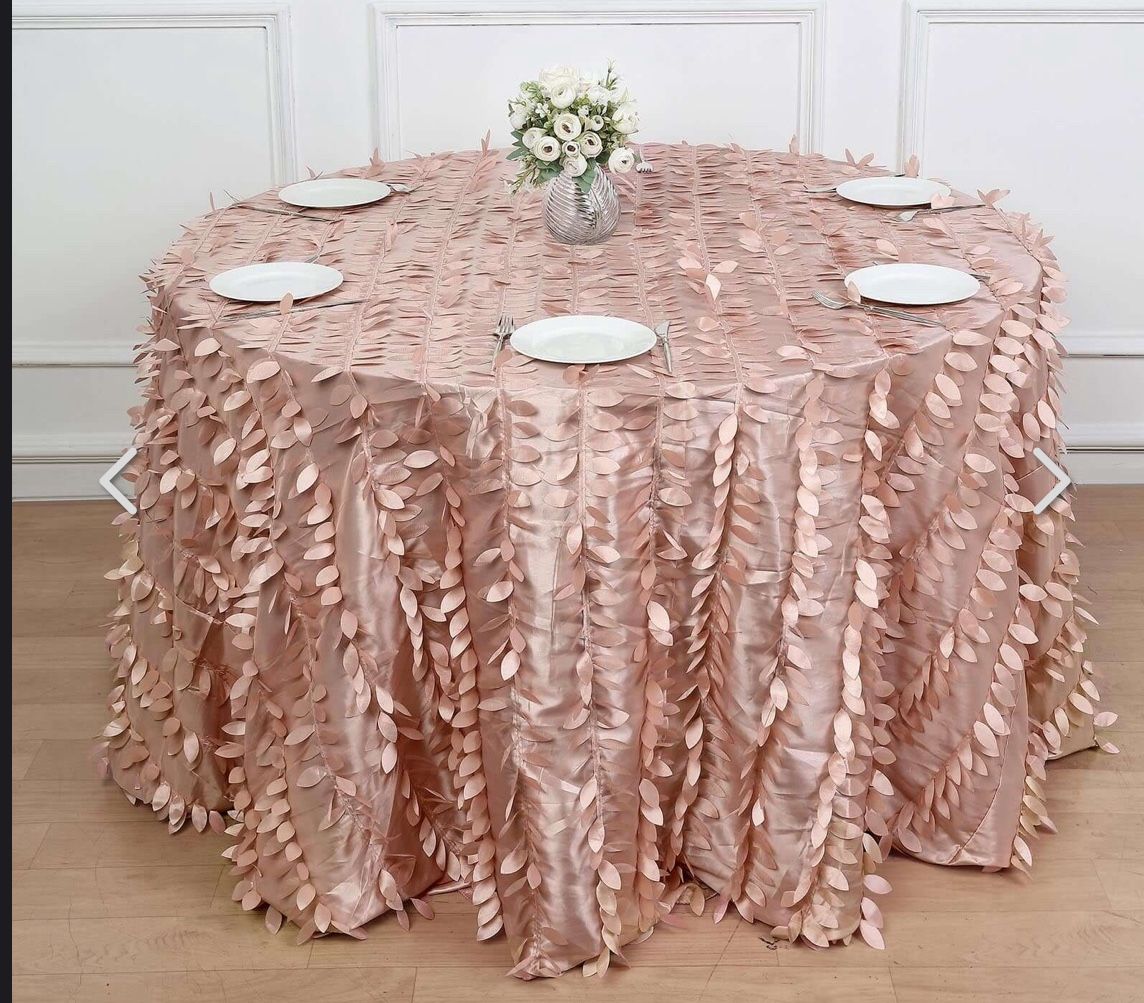 Blush Pink 120 Round Tablecloth
