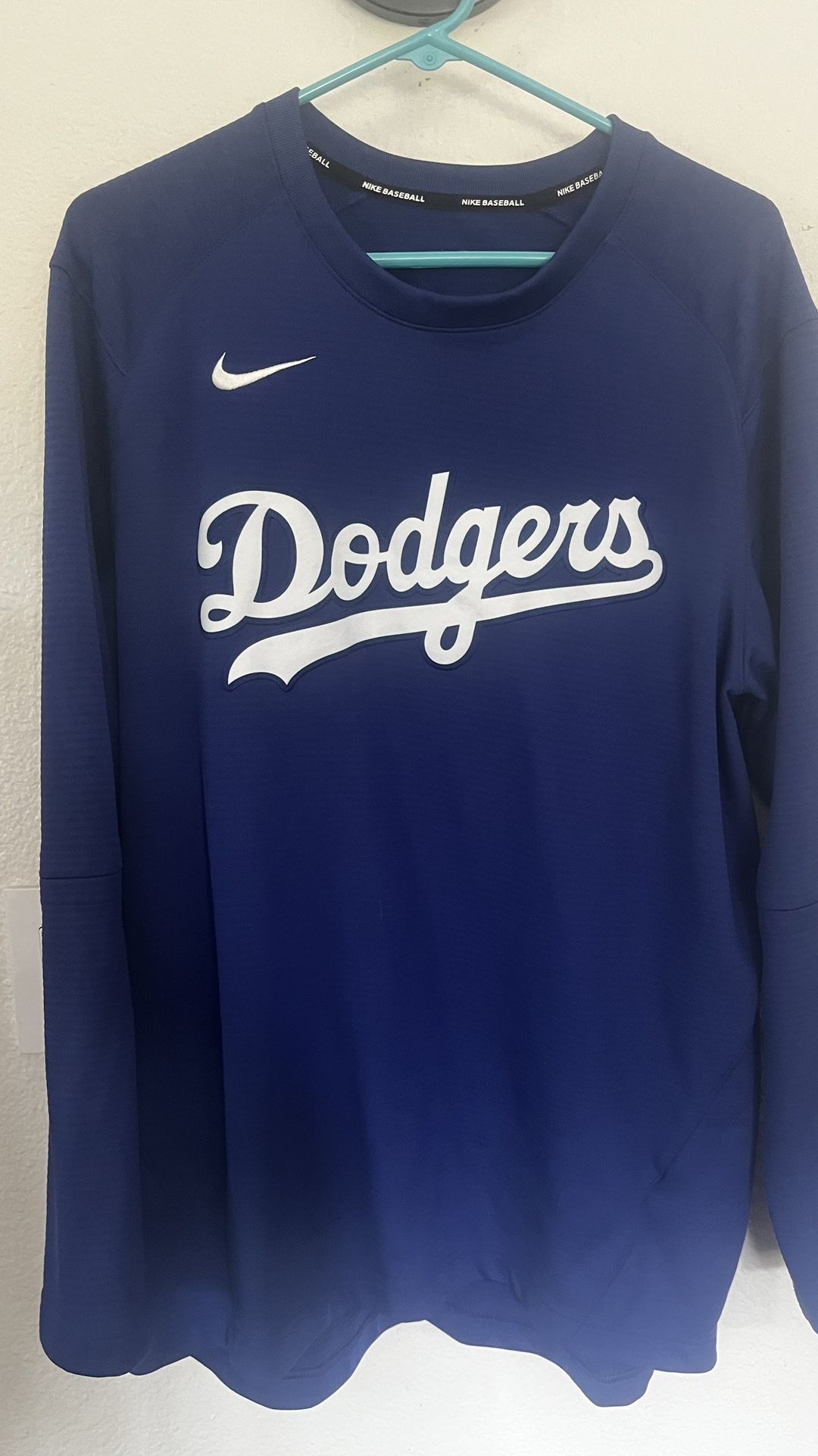 Los Angeles Dodgers Nike Authentic Collection Game Time Raglan Performance Long Sleeve T-Shirt - Royal