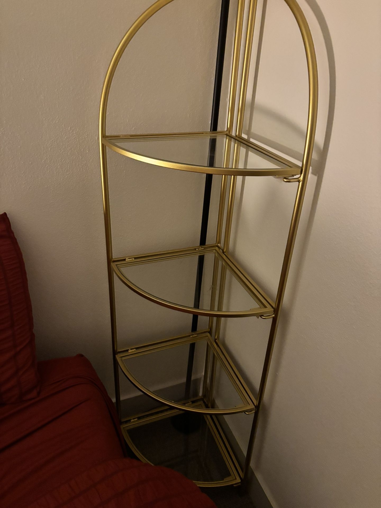 Gold Corner Shelf Stand 